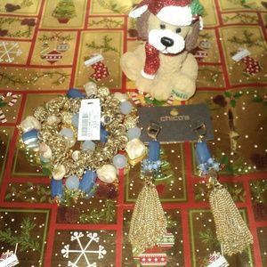 New Chico's Aletha Bracelet & Earrings